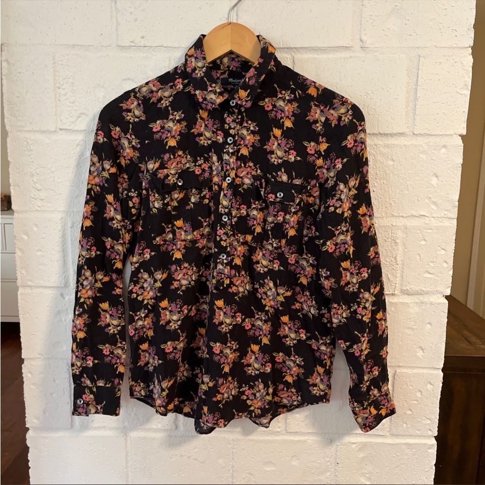 Madewell small floral blouse